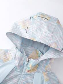 Annil Children's Clothing Boys Girls CUHK Children Outdoor Sports Wind Jacket Jacket Spring - Blue - View 4