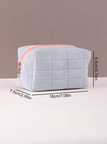 1pc Wallet Cosmetic Bag Portable Zip Cosmetic Bag Cosmetic Brush Organiser Pink Travel Toiletry Bag Multifunctional Capacity, Multifunctional Cosmetic Bag