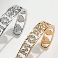 1 Pc Women Minimalist Bracelet, Fashionable & Elegant Design Zirconia Stone Everyday Accessory