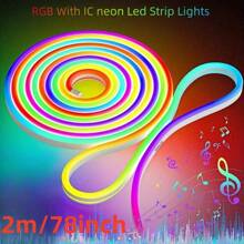 1pc  RGB+IC Govee Neon Rope Light,  Dream Color Dynamic LED Rope Lights  Led Light Strips For Bedroom Music Sync Flexible Cuttable DIY Design, Mobile APP Control, Neon Lights For Indoor Gaming Room Bedroom Festival Decor(Excluding Remote Control) - Multicolor - View 14
