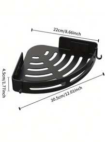 2/3pcs Corner Shower Caddy, PP Material Bathroom Storage Rack, Indoor Shower Shelf, Shampoo Wall Mount Rack, Kitchen Bathroom Storage Box, Triangular Corner Shelf Space Saving - Shampoo, Body Wash And Cosmetics Storage Wall Mounted Rack - Easy Installation, Anti-Slip Design, Bathroom Accessories, Bathroom Supplies, Birthday Decor, New Year Gift, Valentine's Day Gift - Black - View 6