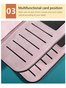 Neuer, stilvoller Damen Clutch Geldbeutel aus ölgewachstem Leder, einfaches langes Portemonnaie