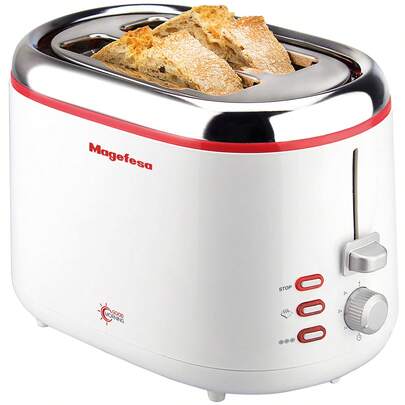 Magefesa Good Morning tostador de pan, capacidad para 2 tostadas, potencia de 850 W, bandeja recogemigas, selector de 7 posiciones en minutos, expulsión automática de tostadas, fácil uso y limpieza ✅ Entrega 24/72h