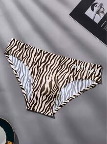 paquete de 3 calzoncillos bóxer para hombre con sostén 3D, estampado de letra sexy y de leopardo, de seda fría