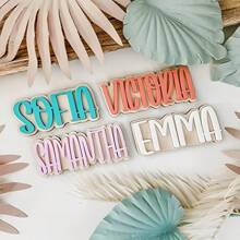 1 Stück personalisierter Namensmagnet, individueller Kühlschrankmagnet - Holz & Acryl individueller Magnet für Schule oder Büro Spind, Kühlschrank oder Whiteboard - Schulanfang, Präsentation von Kunstwerken auf dem Kühlschrank oder Kreuzfahrtschiff Tür Dekoration