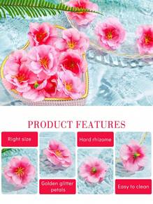 1 set de cabezas de flor de cerezo artificiales de tela de seda falsa pétalos para vestido DIY, accesorios, decoración del hogar, boda y fiesta