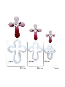 Paaskruis Polymeerklei Snijders, Polymeerklei Snijders voor DIY Oorbellen Sieraden Maken, 3D Geprinte Klei Snijder Gereedschappen voor Paascadeaus