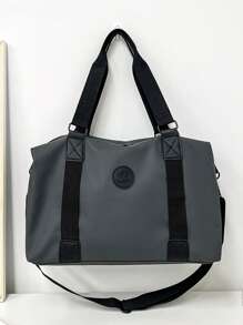 Fashionable Color Matching Large Capacity Handheld Shoulder Cross Shoulder Casual Short Term Travel Vacation Fitness Bag Tote Retro Travel Bag