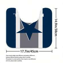 4pcs Texas Star Shower Curtain Sets, American Sports Football Bathroom Shower Curtain, Bath Mat, Toilet Lid Rug, Non-Slip U Shape Mat, Athlete Championship Bathroom Decor Sets, Home Decor Accessories, 12 C Type Hooks, Waterproof, 70.8" X 70.8" Fall Decor Bathroom Accessories Back To School