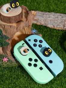 GeekShare 4 pièces de grands couvercles de boutons d'yeux de chat compatibles avec Switch/OLED/Switch Lite