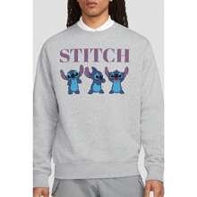 Disney Lilo & Stitch Unisex Adult Stitch Triple Sweatshirt (Sport Heather)