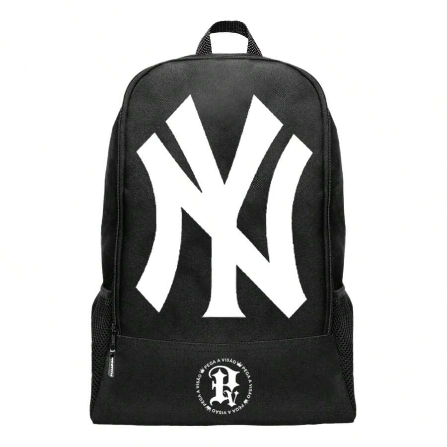 Men's Basic School Backpack Catch The Vision Printed New - Black - View 1
