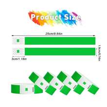 100/500pcs Tyvek Disposable Luminous Paper Bracelet - Tear-Resistant ID Bracelet, Adjustable For Party, Amusement Park, Festival, Concert Entry, Suitable For Valentine's Day, Halloween, Christmas
