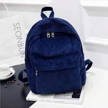 New  Backpack Fashion Women Corduroy Backpack College Women Solid Color School Backpack Travel Shoulder Bags For Teenagers