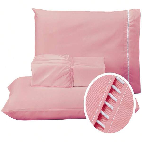 Jogo de Lençol 400 Fios Com Elástico Cama Box Solteiro Casal Queen King