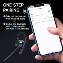 Wireless Headset Built-In Dual Mic Noise Canceling V5.2 Wireless Earphones For Driving/Business/Office, Compatible With IOS/Android Cellphone(Black) - Black - View 4