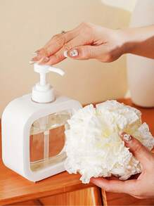 1 pezzo Dispenser portatile in schiuma, adatto per lozione, sapone, grande bottiglia di sapone liquido senza aria, compatibile con lozione, detersivo per bucato, shampoo, bagnoschiuma, sapone per le mani, con pompa per shampoo, balsamo, bagnoschiuma, per bagno e doccia, bottiglia di ricarica per lozione, bottiglia vuota per oli essenziali, contenitore cosmetico ricaricabile