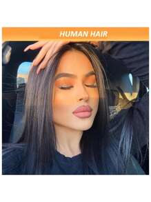 Perruque droite à front en dentelle de cheveux humains préplucké avec des cheveux bébé, densité de 150%, perruques en dentelle 13x4, perruques de cheveux humains brésiliens pour femmes de 8 à 34 pouces