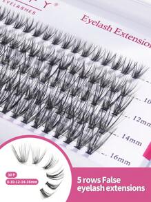 200 Cluster 5 Colors CC Curl Eyelashes Kit,Winky Colorful Cluster Lashes Eyelash Extensio,Mixed Style 30D Individual Lashes, 8-10-12-14-16mm With Longer Curls,Personal DIY Eyelashes Of Different Lengths,Natural Soft Handmade Eyelashes For Everyday Use - CC - 查看 7