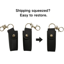 Mini Lippenstift Etui mit Spiegel, Lippenstift Tasche, tragbare PU-Leder Schlüsselanhänger Lippenstift Tasche, Lippenstift Aufbewahrungstasche, Lippenstift Aufbewahrungstasche, Taschenbehang Taschenanhänger Taschenkette Taschenzubehör Schlüsselanhänger Anhänger Dekoration - Kosmetiktasche Kosmetika, einfarbige PU-Leder Lippenstift Halter Tasche, tolles Geschenk für Frauen, Mädchen und Freundinnen.