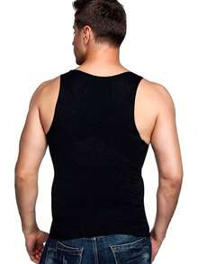 Camiseta de Compresión Moldeadora para Hombre - Diseño Deportivo y Ajuste Perfecto - Blanco y Negro - Ver 3