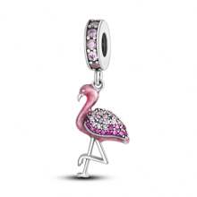 1 件银色复古彩色珐琅锆石森林动物系列猫头鹰刺猬飞龙变色龙蛇火烈鸟树懒青蛙大象狮子饰品适合原创手链项链吊坠串珠 DIY 珠宝制作女士女孩日常珠宝礼物送给朋友 - 銀色 - 查看 27