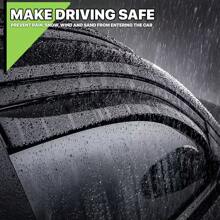 Tape-On Window Visor Shade Vent For Sun And Rain Deflection - Custom Fit For 2008-2012 Chevy Malibu - Default - View 5