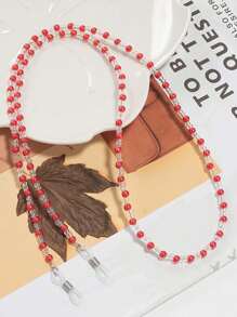 2pcs Vintage Fashionable Crystal & Beaded Anti-Slip Eyeglasses Chain, Eyeglasses Cord, Bohemian Style Women Glasses Holder Necklace