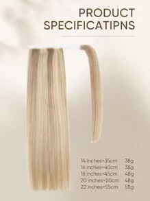 Extensões de Cabelo Rabo de Cavalo, Cabelo Humano Clipe em Rabo de Cavalo para Uso Diário, Fácil de Usar, Extensão de Rabo de Cavalo para Mulheres, Cor Natural, Liso, Longo, Envolve o Rabo de Cavalo