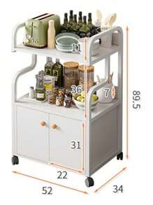 Muebles De Madera Modernas Alacenas Para Cocina Pequeñas - Blanco - Ver 2