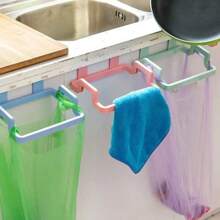 Creative Kitchen Shelf Hung On Trash Bag Holder Behind Door Of Household Cabinet Wipe For Waste Simple Kitchen Utensils