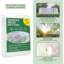 Kit de malla de jardín, cubiertas para plantas de 8x24 pies con malla ultra fina, con 6 sets de aros de jardín y 12 sujetadores, red de protección contra pájaros para frutas, verduras, flores, animales, y cubierta de invernadero - 8x24 pies - Ver 2