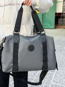 Fashionable Color Matching Large Capacity Handheld Shoulder Cross Shoulder Casual Short Term Travel Vacation Fitness Bag Tote Retro Travel Bag