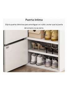 Mueble Organizador De Zapateras De Madera Con 3 Puertas - Multicolor - Ver 6