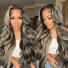 Brennas Blonde Highlight Body Wave Wig 5x5 Glueless Human Hair Bye Bye Knots Wig Pre Plucked Pre Cut 5X5 Lace Closure Wigs For Women Put On And Go Wig 200% Density 1b/27 Colored Body Wave Transparent Wig