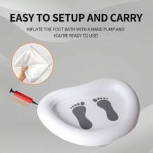 Nuevo producto para comercio transfronterizo - Piscina de spa para pies de PVC inflable, piscina de agua para el hogar, piscina de masaje para pies, bañera de pies, artículos esenciales de playa, accesorios de playa, flotador de piscina - Blanco - Ver 7