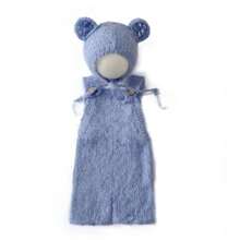 Newborn Photography Outfit Baby Photoshoot Props Infant Photo Romper With Bear Hat New Born Boys Girls Hat Clothes Baby Shower Easter Gifts Things For Girls/Boys - Multicolor - View 12