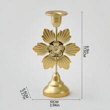 1pc European Style Romantic Tabletop Decor, Luxury Vintage Candle Holder, Minimalist Decor For Dining, Ramadan Party