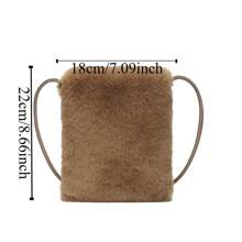 1 Pc Plush Messenger Bag Phone Crossbody Bag Mini Sling Bag For Women Crossbody Purse For Women Fluffy