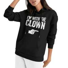 I'm With The Clown Pullover Hoodie For Woman