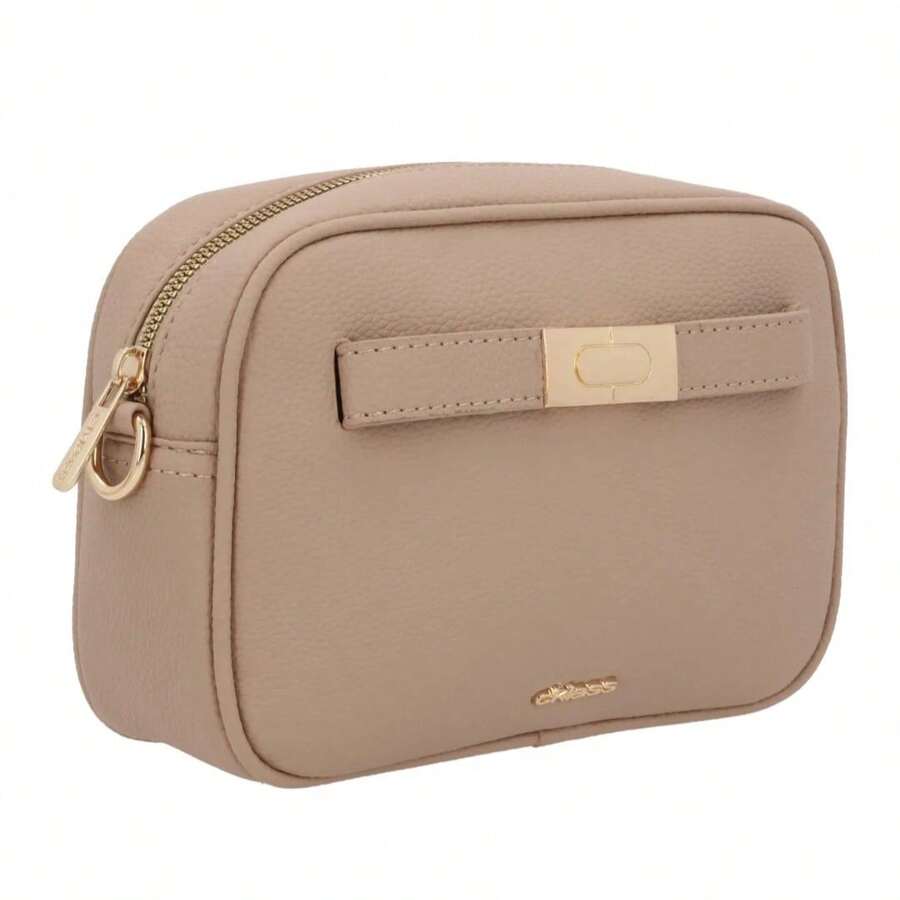 BOLSO TIPO CROSSBODY CON ADORNO DORADO - Beis - Ver 1