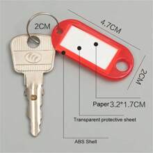 20-60pcs/Pack Key Chains, Luggage Tags, Hotel Room Number Identification Plates - Multicolor - View 8