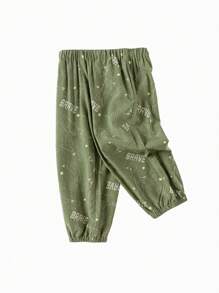 Balabala Kids' Mosquito-Repellent Pants, 2025 Summer Lightweight Sleep Pants - Green Tone - View 4