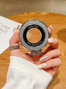 1 pieza Soporte de teléfono inalámbrico de carga magnética plegable y con adhesivo, con diseño minimalista y brillante, compatible con iPhone 11 12 13 14 15 Pro Max, S24 S23 S22 S21 Ultra, iPhone y teléfonos Android, ideal como regalo de cumpleaños para familia y amigos, incluye anillo para los dedos y accesorios para teléfono