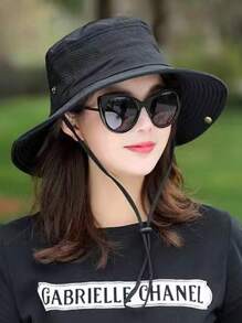 1pc Versatile Mountaineering Travel Sun Protection Cap, UV Protection & Cooling - Black - View 7