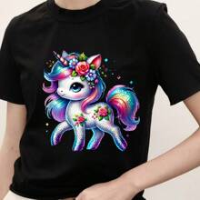 1/2/3pcs Rainbow Unicorn Heat Transfer Stickers, Cartoon Theme, Washable And Easy To Use, Suitable For DIY T-Shirts, Hoodies, Jeans, Backpacks, Handbags, Pillows And Vintage Baseball Caps, Ideal For Holiday Decorations