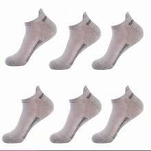 5 双男士网眼船袜，透气吸湿排汗短袜