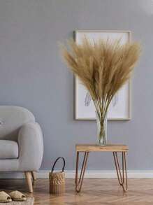 120/100/90/70pcs - Pampas Grass, Artificial Reeds, Artificial Pampas Grass, High Fluffy Artificial Fake Flowers, Bedroom Decor, Boho Decor, Pampas Grass Vase Filler, Farmhouse Home Wedding Decor, Pampas Grass, Suitable For Living Room, Bedroom, Kitchen, Decor, Autumn Decor - Beige - View 7