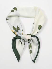 1 Pc Simple Printed 70cm Square Scarf Bandana, New Spring Fashion Neckerchief, Versatile Head Wrap, Neck Tie, Hair Accessory For Women