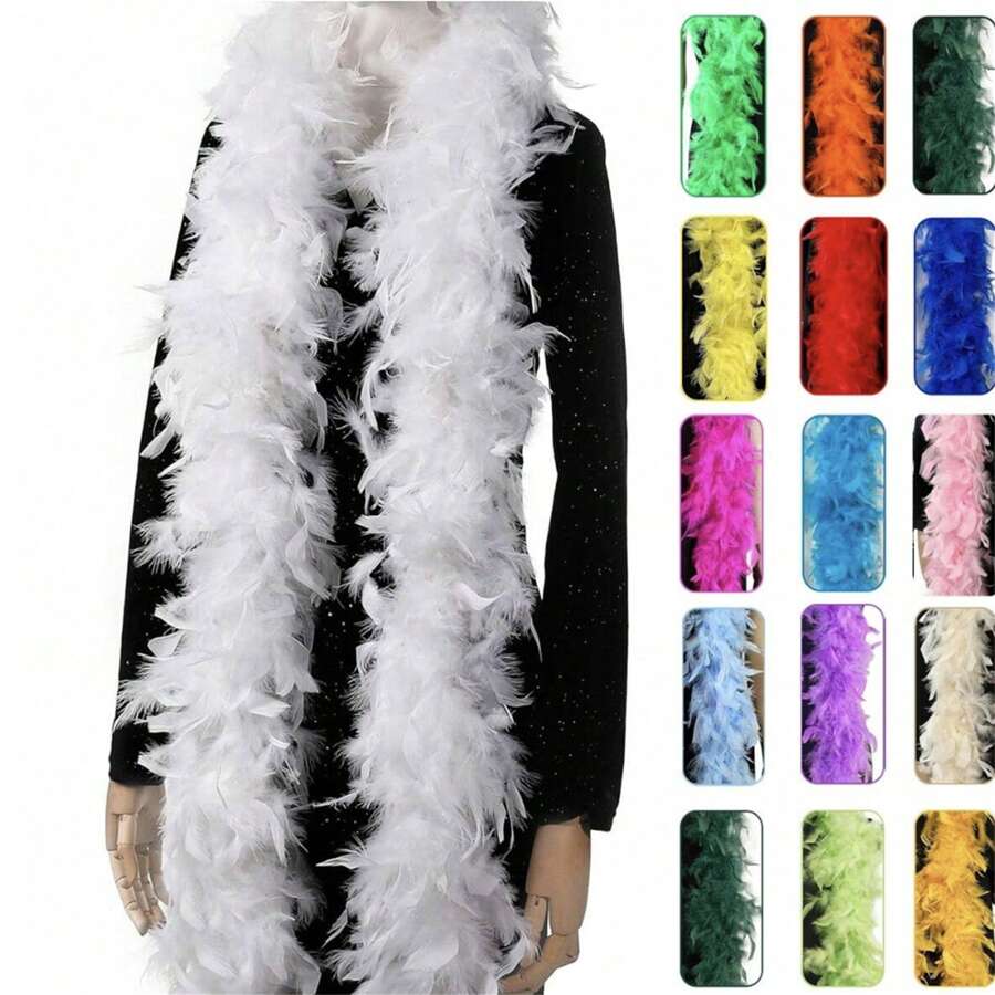 2 码长人造围巾，适合女士万圣节服装装扮配饰派对舞蹈节日圣诞树装饰手工制作 DIY 婚礼中心装饰音乐会宠物和家居装饰